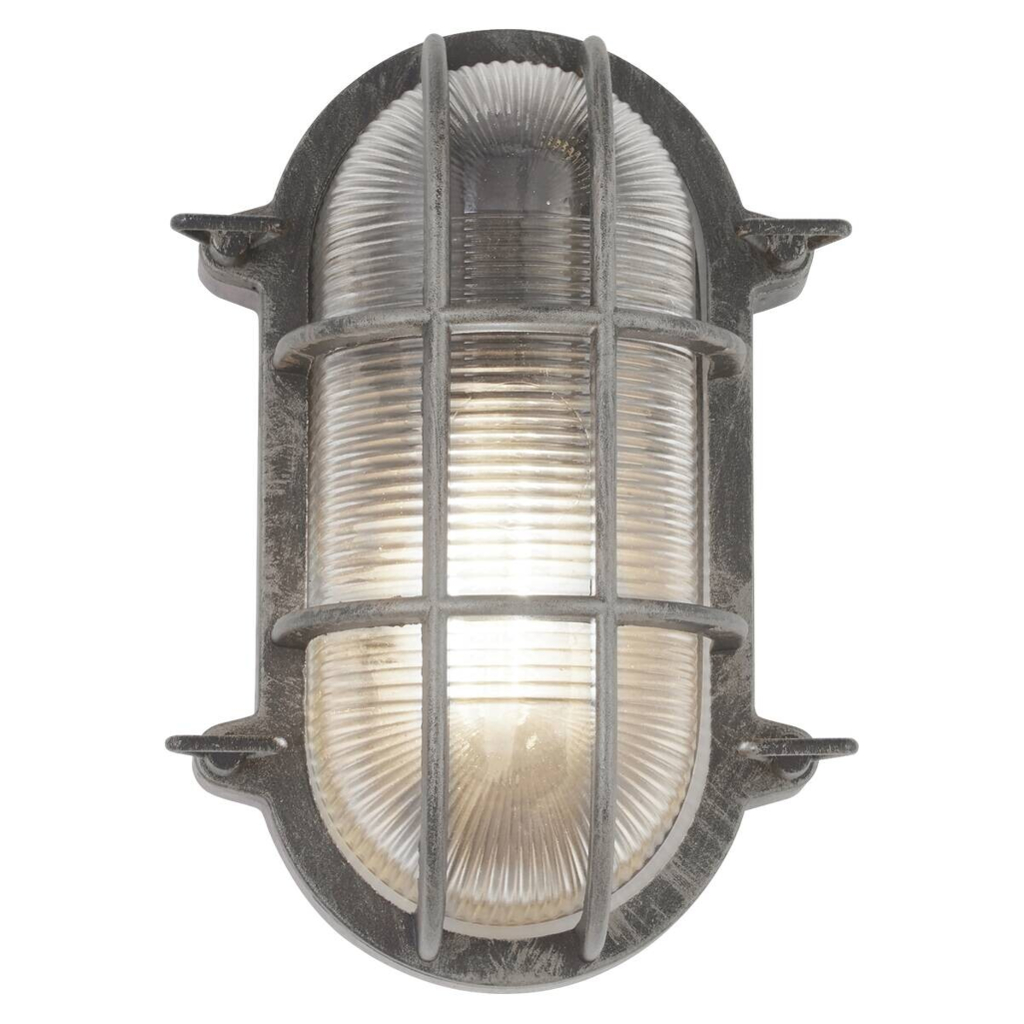 Searchlight Außenleuchte Bulkhead schwarz Stahl B/H/T: ca. 16x25x10,5 cm E27 1 Brennstellen