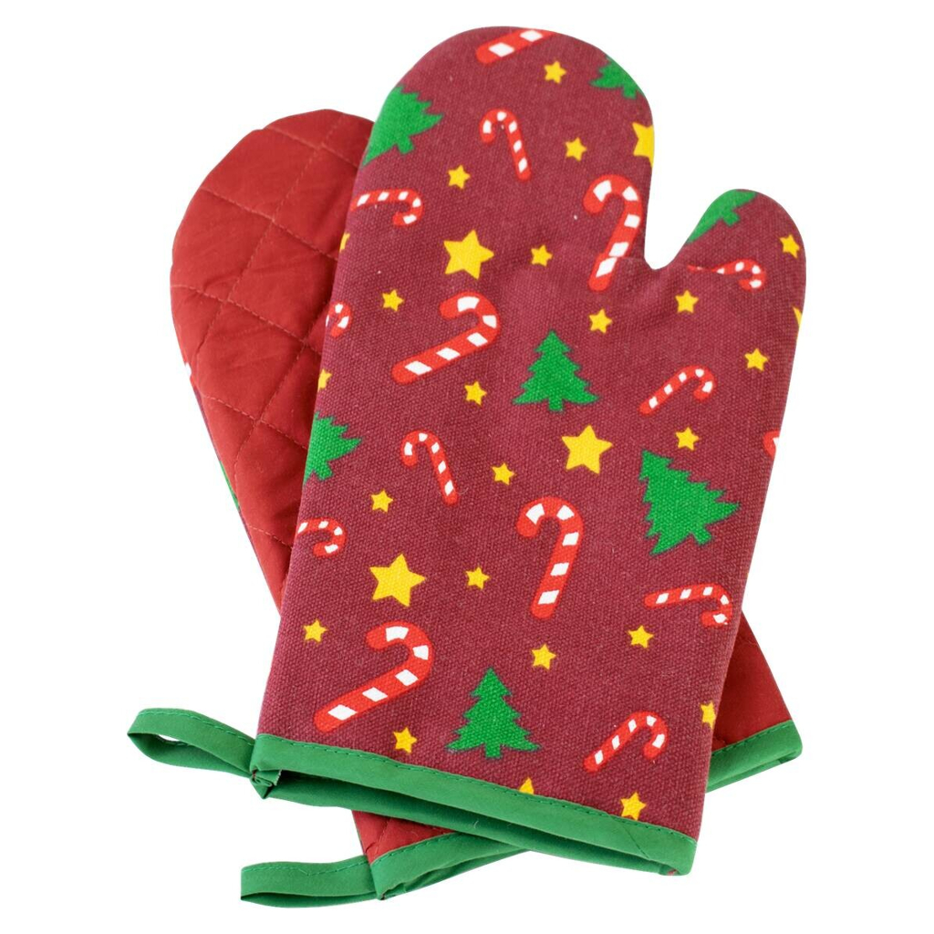 Ofenhandschuhe rot Polyester B/L: ca. 17x29 cm