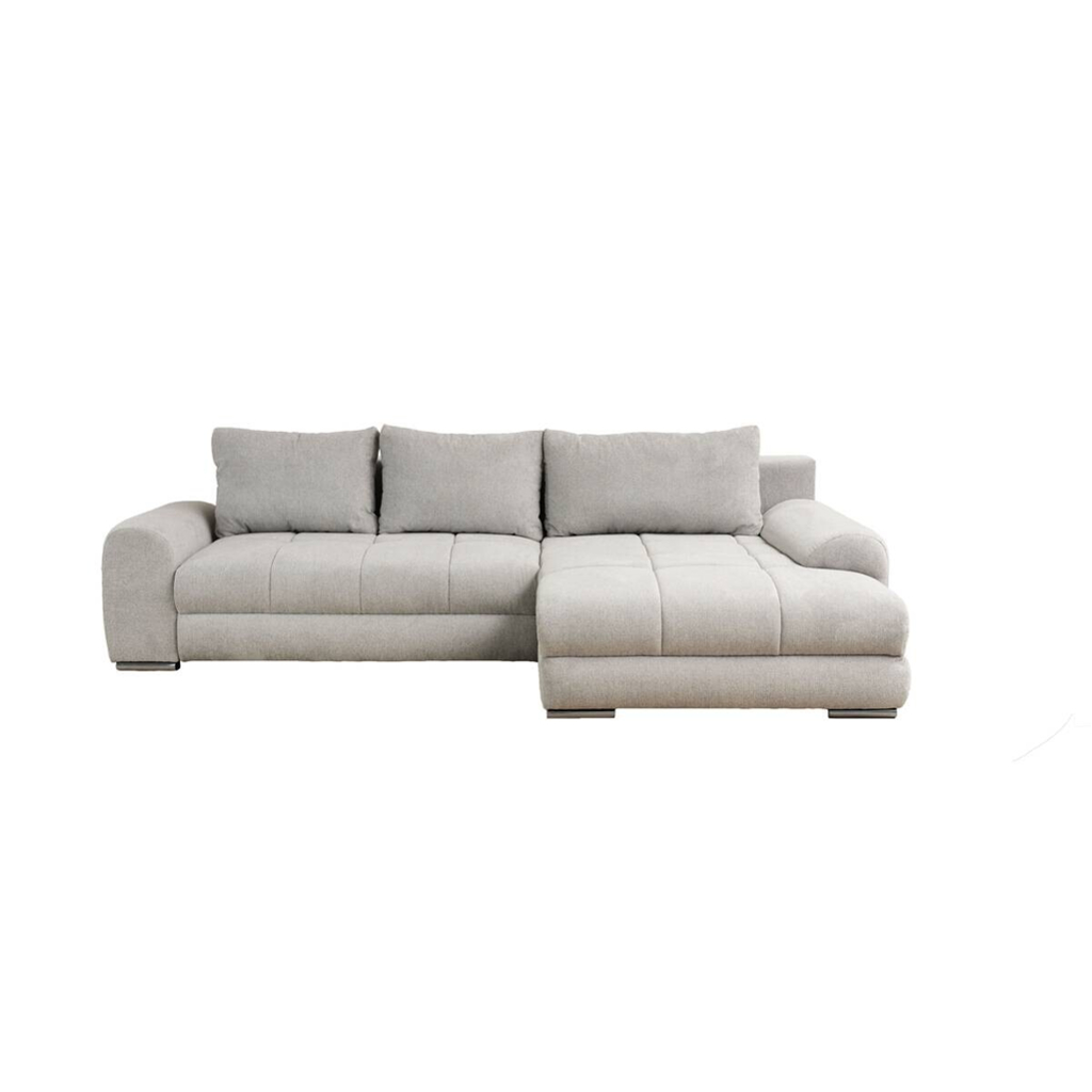 Ecksofa mit Bettfunktion und Bettkasten Lorenz taupe Microfaser B/H/T: ca. 284x74x180 cm