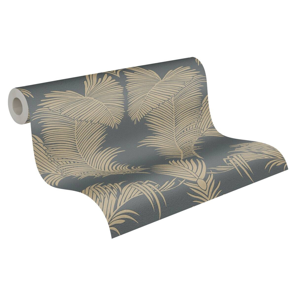 Vliestapete Trendwall 2 Palmen gold B/L: ca. 53x1005 cm