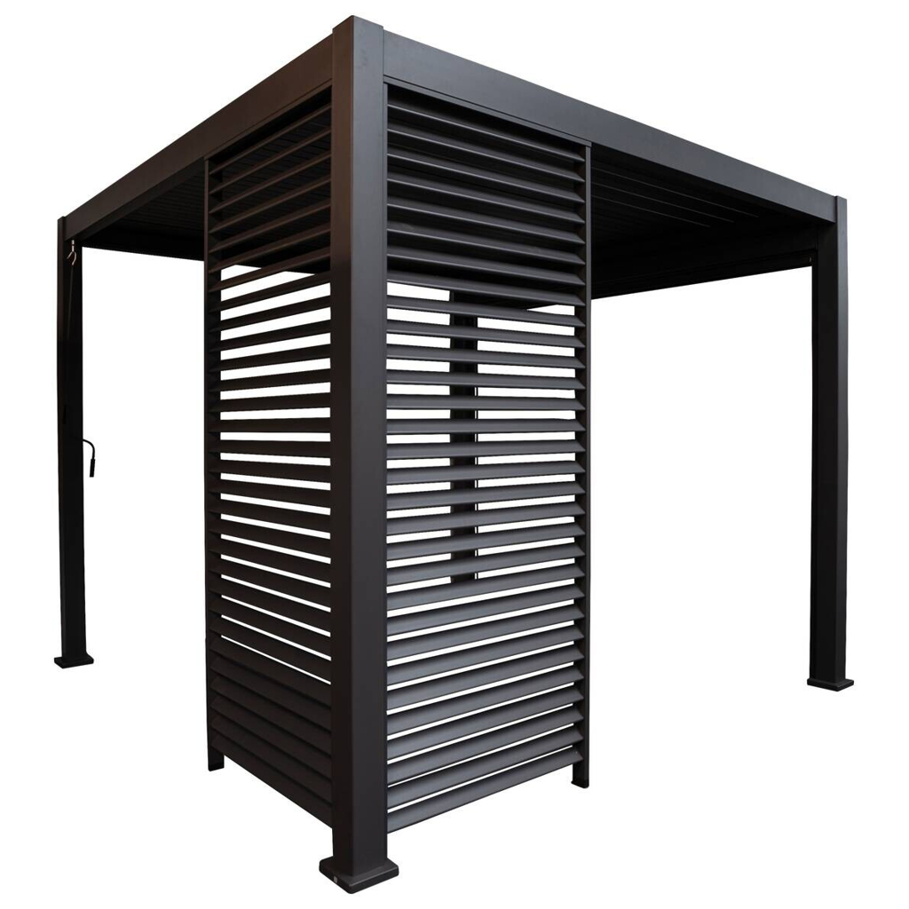 Mirador Lamellen-Seitenteil für Pergola Deluxe anthrazit Aluminium B/H/L: ca. 93x236,1x6 cm