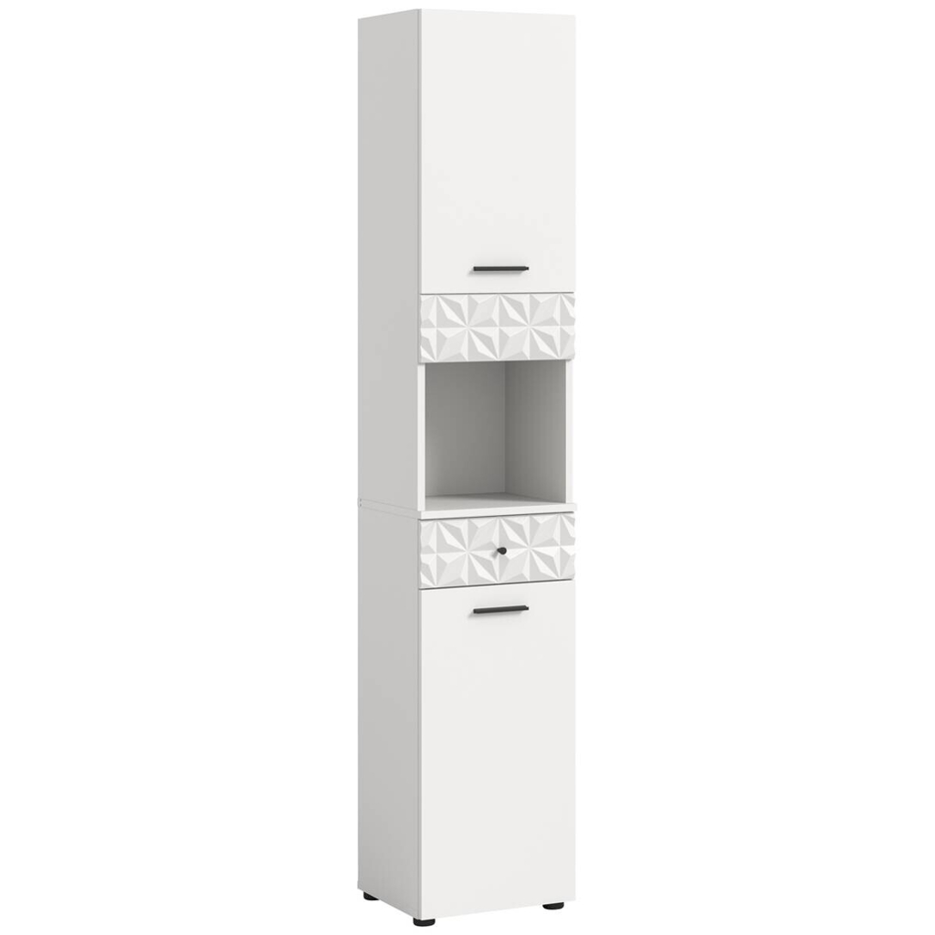 Hochschrank Prisma weiß B/H/T: ca. 35x187x34 cm