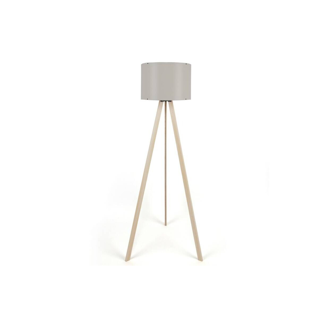 Opviq Stehlampe creme PVC MDF B/H/T/L/D: ca. 38x140x38x38x38 cm E27 1 Brennstellen