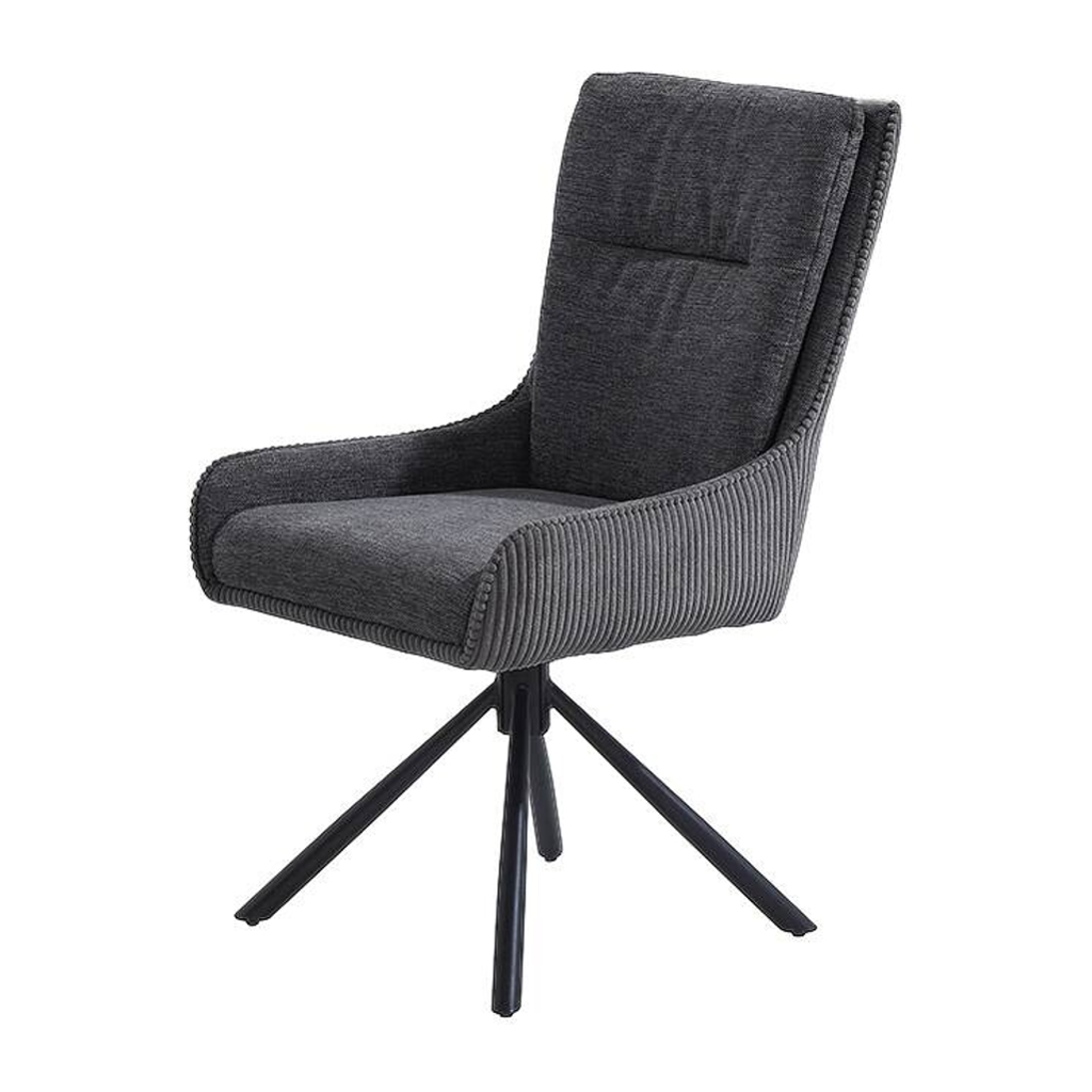 Drehstuhl anthrazit Webstoff B/H/T: ca. 56x98x65 cm