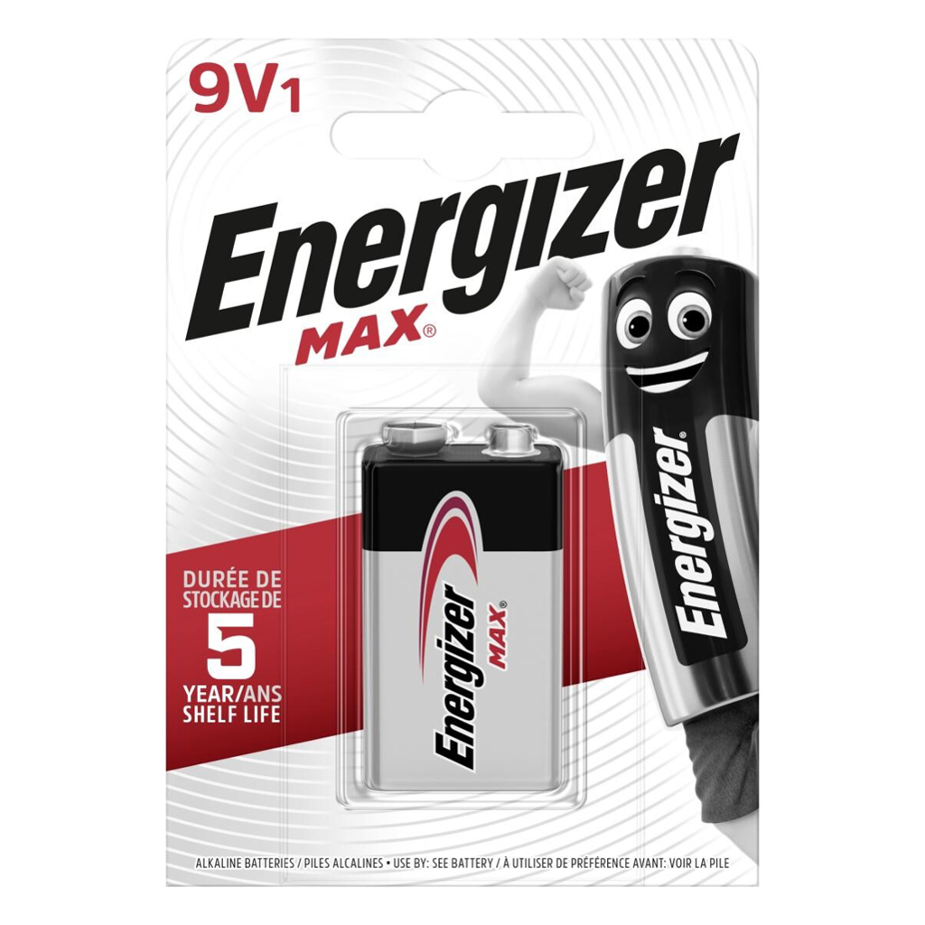 Energizer Batterie Max 9V E-Block (6LR61) 1er Pack