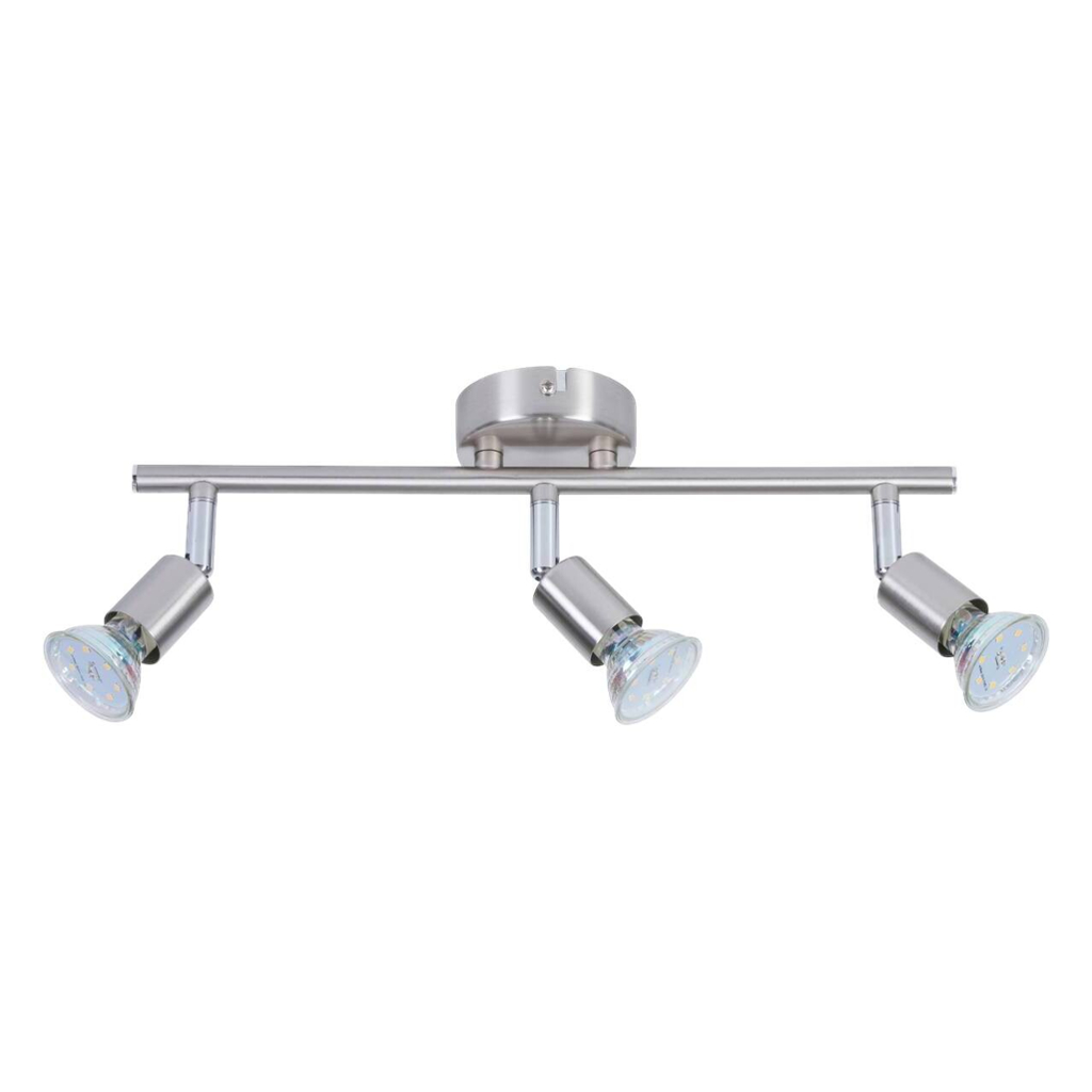POCOline Spot 3-flg. Joris nickel matt Metall L: ca. 36 cm GU10 3 Brennstellen