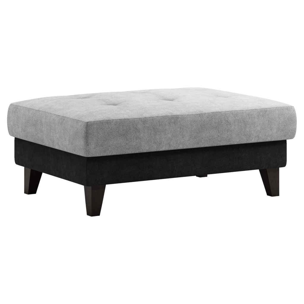 Hocker grau schwarz B/H/T: ca. 108x45x76 cm