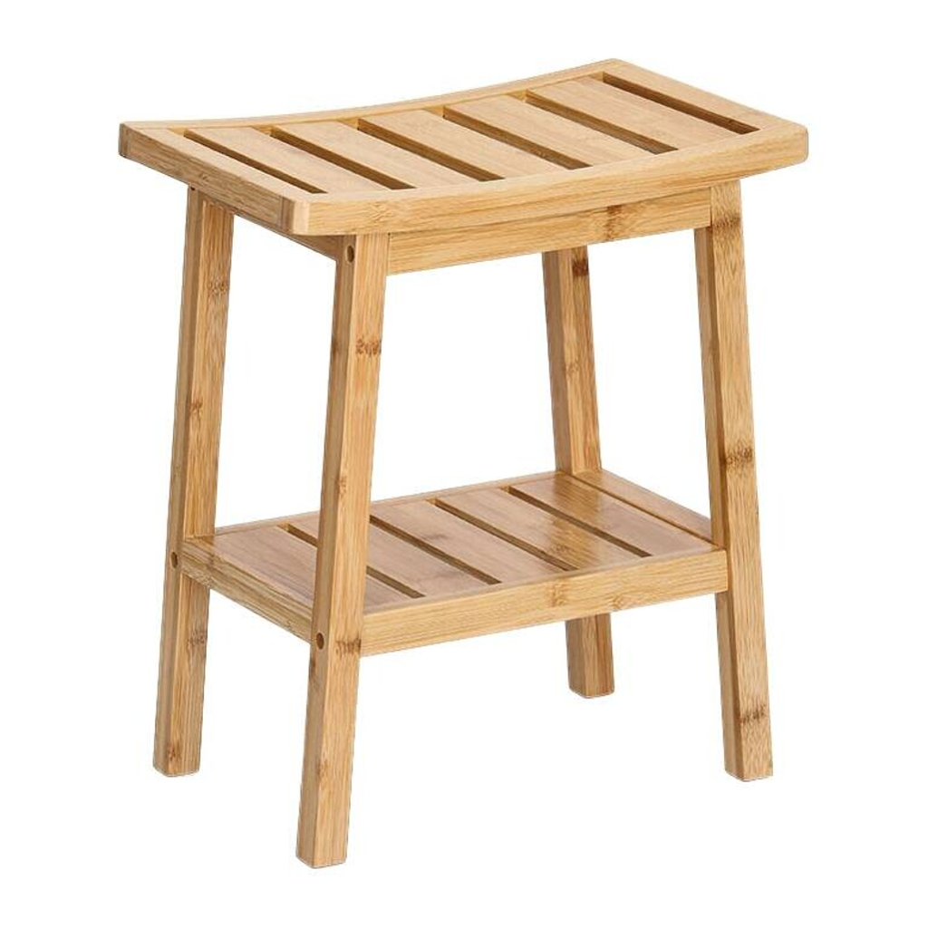 Zeller Hocker natur Bambus B/H/L: ca. 25x46x40 cm