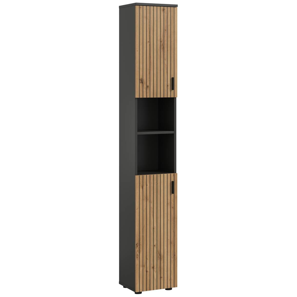 Badhochschrank Mone Basalt Nachbildung Artisan Oak Nachbildung B/H/T: ca. 30x192x30 cm