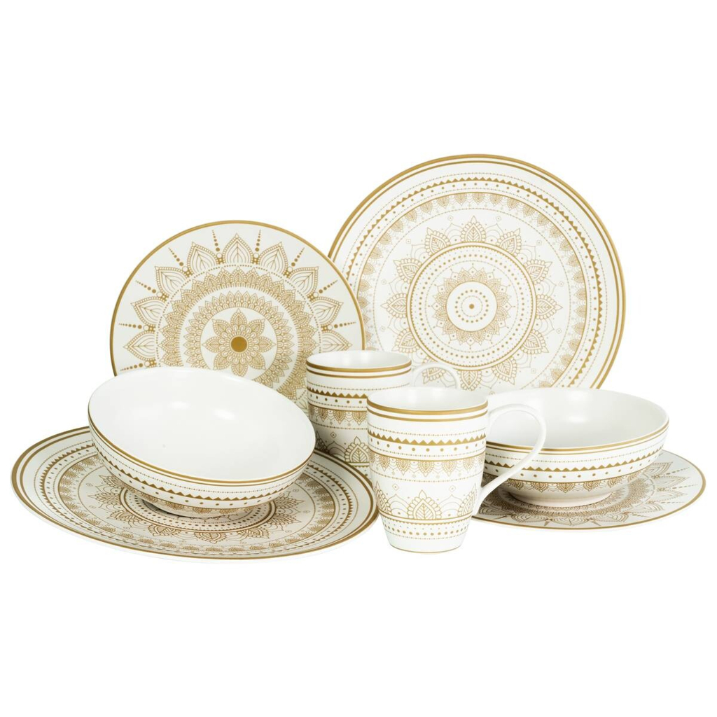 CreaTable Kombiservice Mandala weiß Keramik