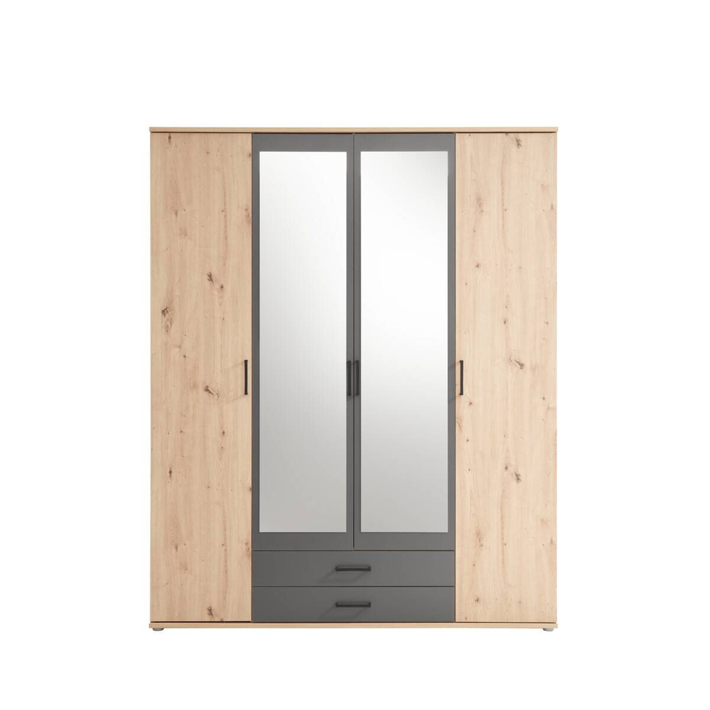 Kleiderschrank Eiche Artisan Nachbildung B/H/T: ca. 159x197x54 cm