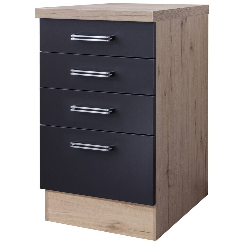 Schubkastenschrank Elva anthrazit B/H/T: ca. 50x86x60 cm