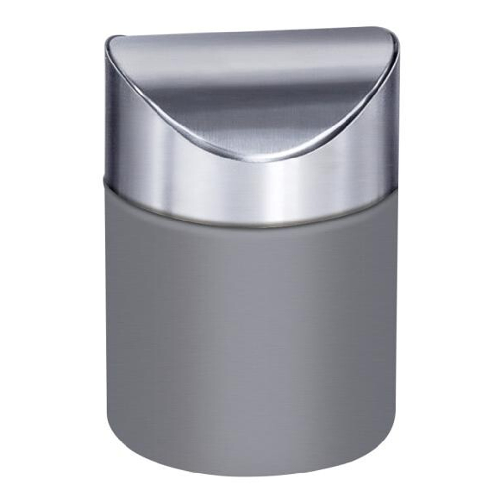 Kosmetikabfalleimer grau Edelstahl ca. 2 l