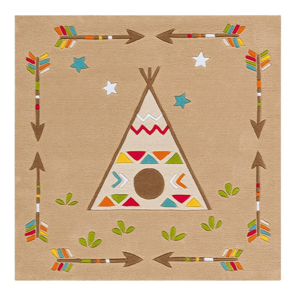 Arte Espina Kurzflorteppich Spirit Glowy 3142 mehrfarbig B/L: ca. 130x130 cm