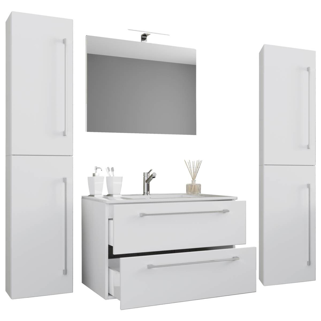 Waschplatz 5tlg-Badinos weiß B/H/T: ca. 80x50x46 cm