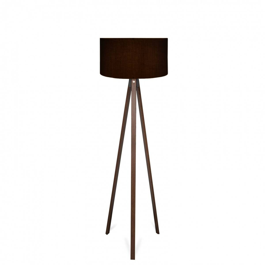 Opviq Stehlampe PVC Holz B/H/T/L/D: ca. 38x140x38x38x38 cm E27 1 Brennstellen