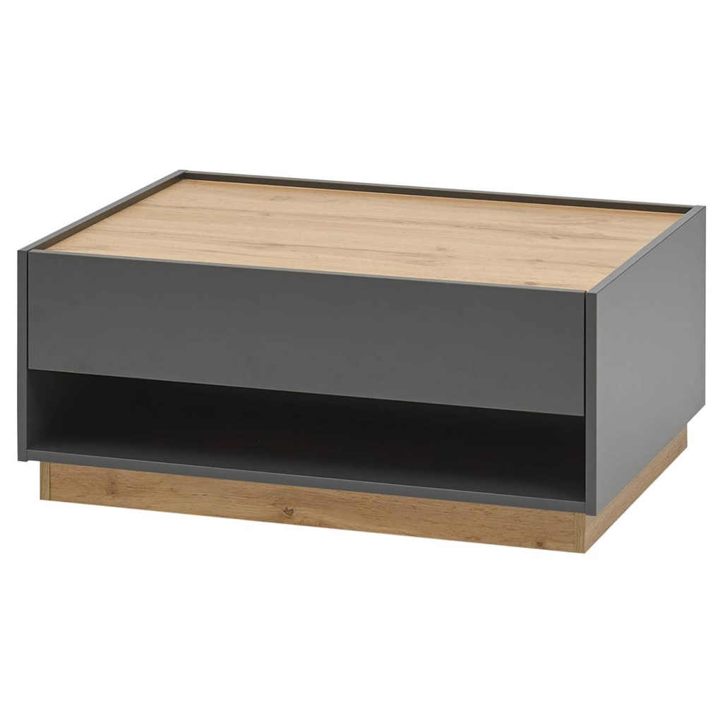 Couchtisch City Eiche Wotan Nachbildung anthrazit B/H/T: ca. 90x38x60 cm
