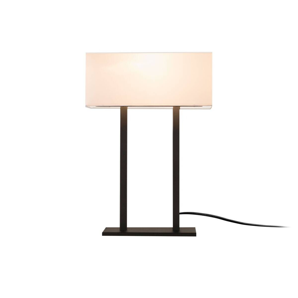 Opviq Tischleuchte weiß schwarz Eisen B/H/L: ca. 15x52x35 cm E27 1 Brennstellen
