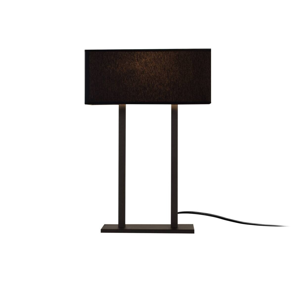 Opviq Tischleuchte schwarz Metall B/H/L: ca. 15x52x35 cm E27 1 Brennstellen