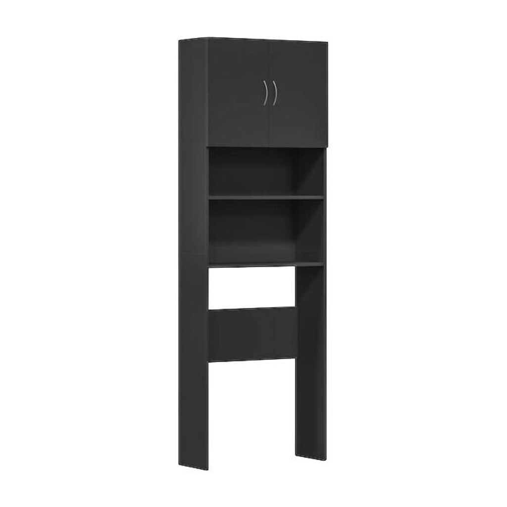 vidaXL Waschmaschinenschrank schwarz B/H/T: ca. 64x190x24 cm