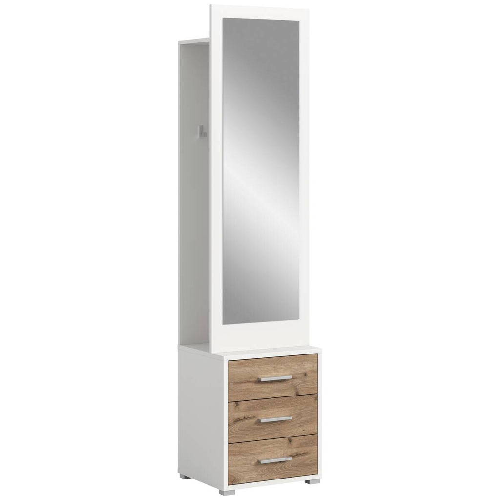 Garderobe POLO weiß Nox Oak Nachbildung B/H/T: ca. 45x190x38 cm