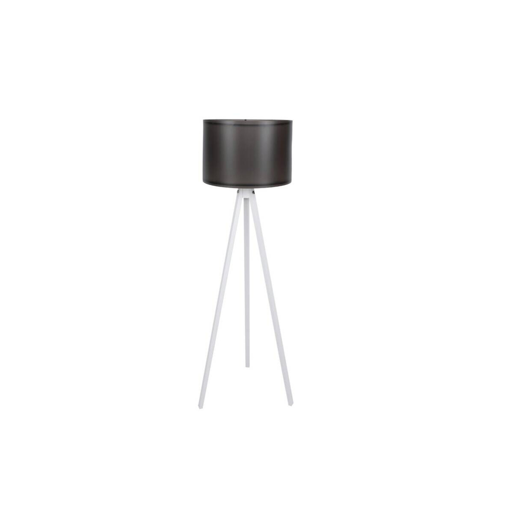 Opviq Stehlampe schwarz weiß MDF Polypropylen B/H/T/L/D: ca. 38x145x38x38x38 cm E27 1 Brennstellen