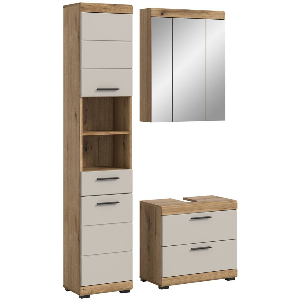 Badezimmer-Set Scout Evoke Oak Nachbildung Kaschmirgrau Nachbildung B/H/T: ca. 112x191x34 cm