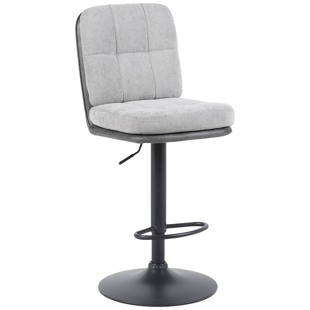 Barhocker Vila grau anthrazit Microfaser Webstoff B/H/T: ca. 43x99x59 cm