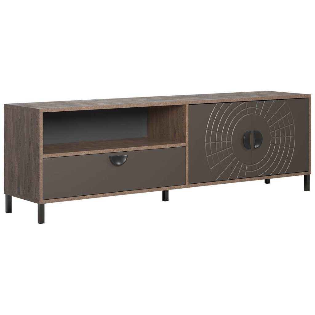 Lowboard Fusion Eiche dunkel Nachbildung bronze Optik B/H/T: ca. 183x55x40 cm