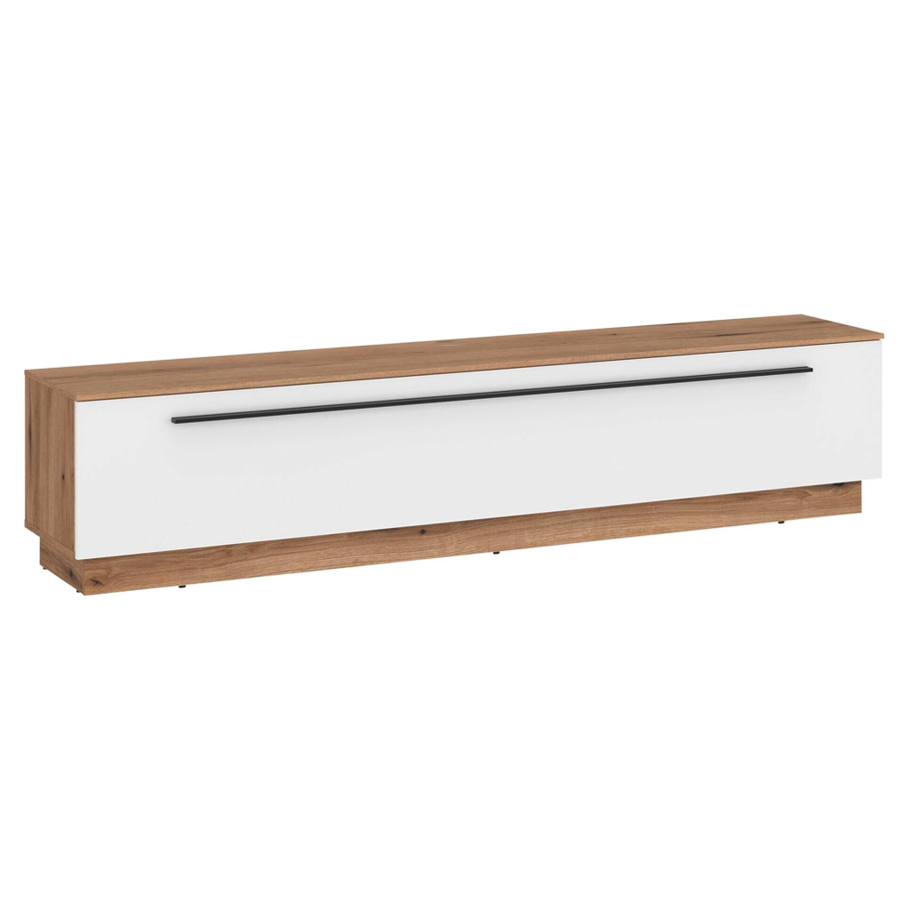 TV-Lowboard Mateo Eiche Evoke Coast Nachbildung weiß Hochglanz B/H/T: ca. 180x41x40 cm