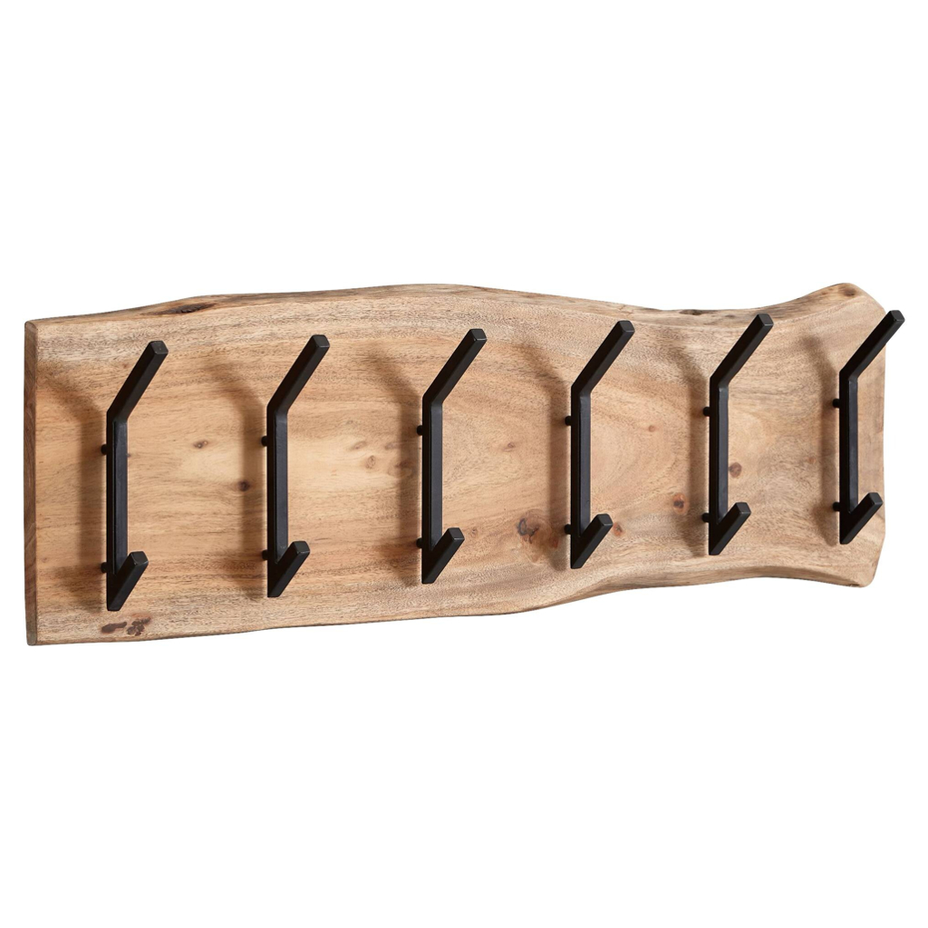Wandgarderobe natur schwarz pulverbeschichtet B/H/T: ca. 100x29x12,5 cm