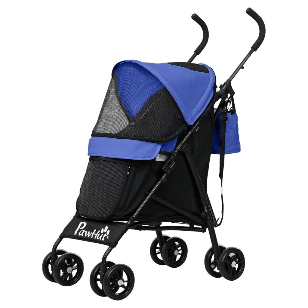PawHut Hundewagen blau Stahl B/H/L: ca. 44x103x76 cm