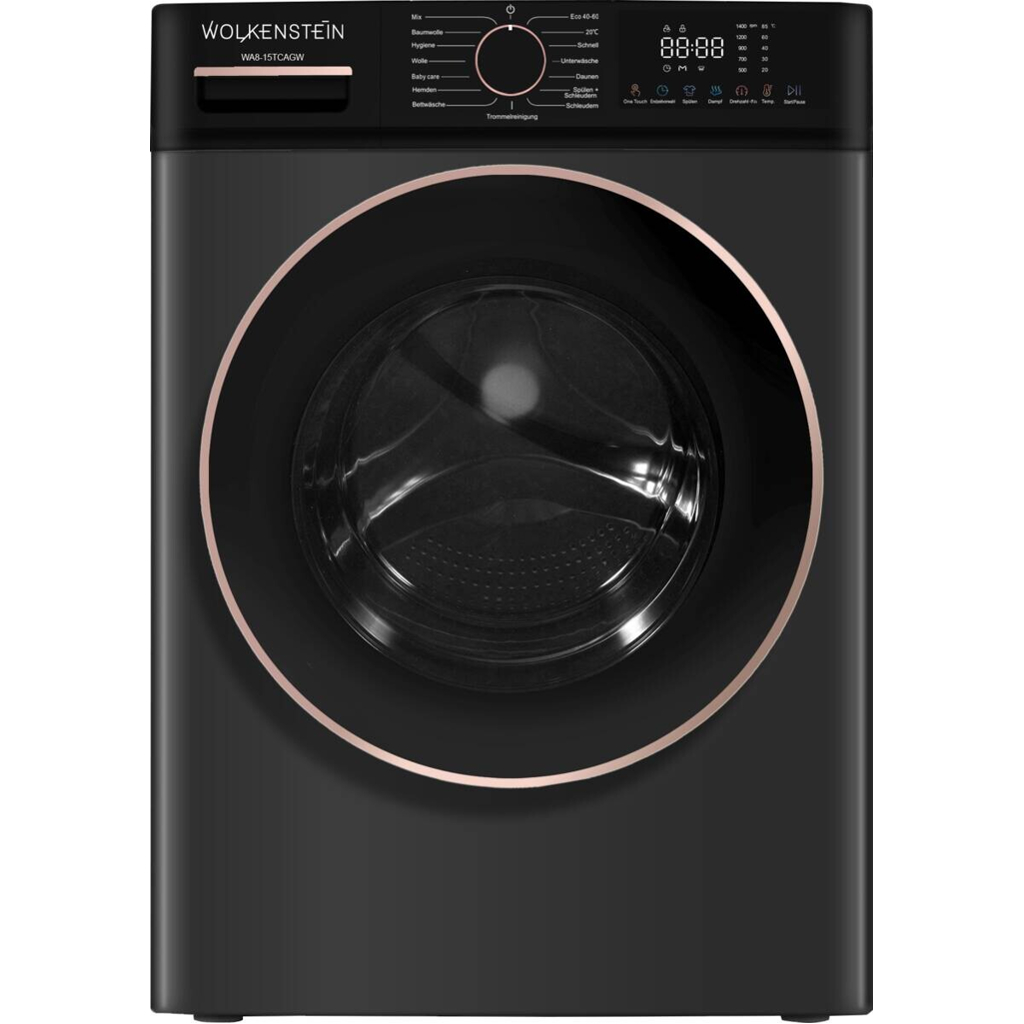 Wolkenstein Waschmaschine WA8-15TCAGW schwarz B/H/T: ca. 60x84,7x52 cm ca. 8 kg