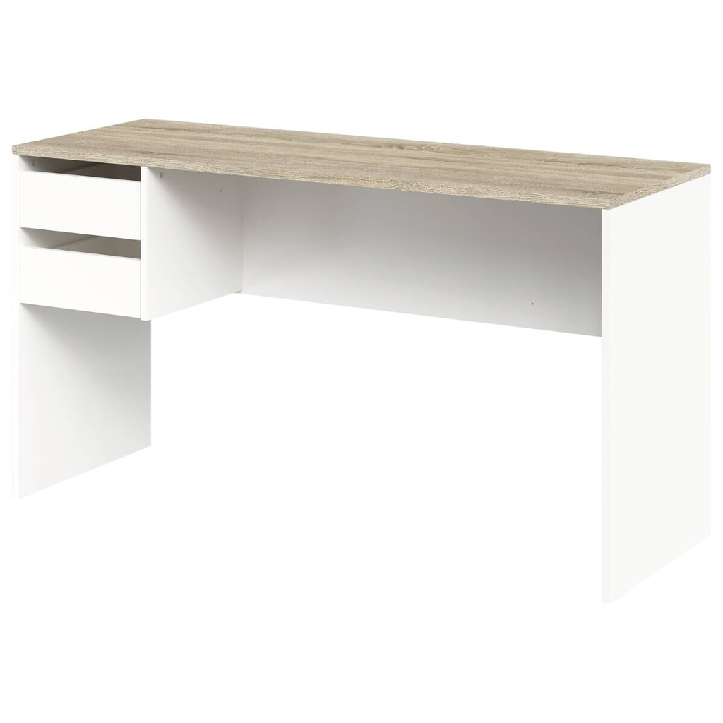 Schreibtisch  Eiche Sonoma Nachbildung weiß B/H/T: ca. 138x75x50 cm