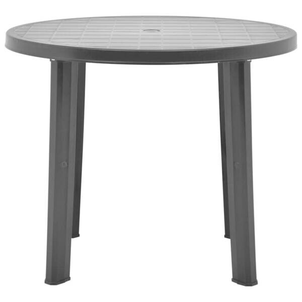 vidaXL Gartentisch anthrazit Kunststoff B/H/L: ca. 72x89x89 cm