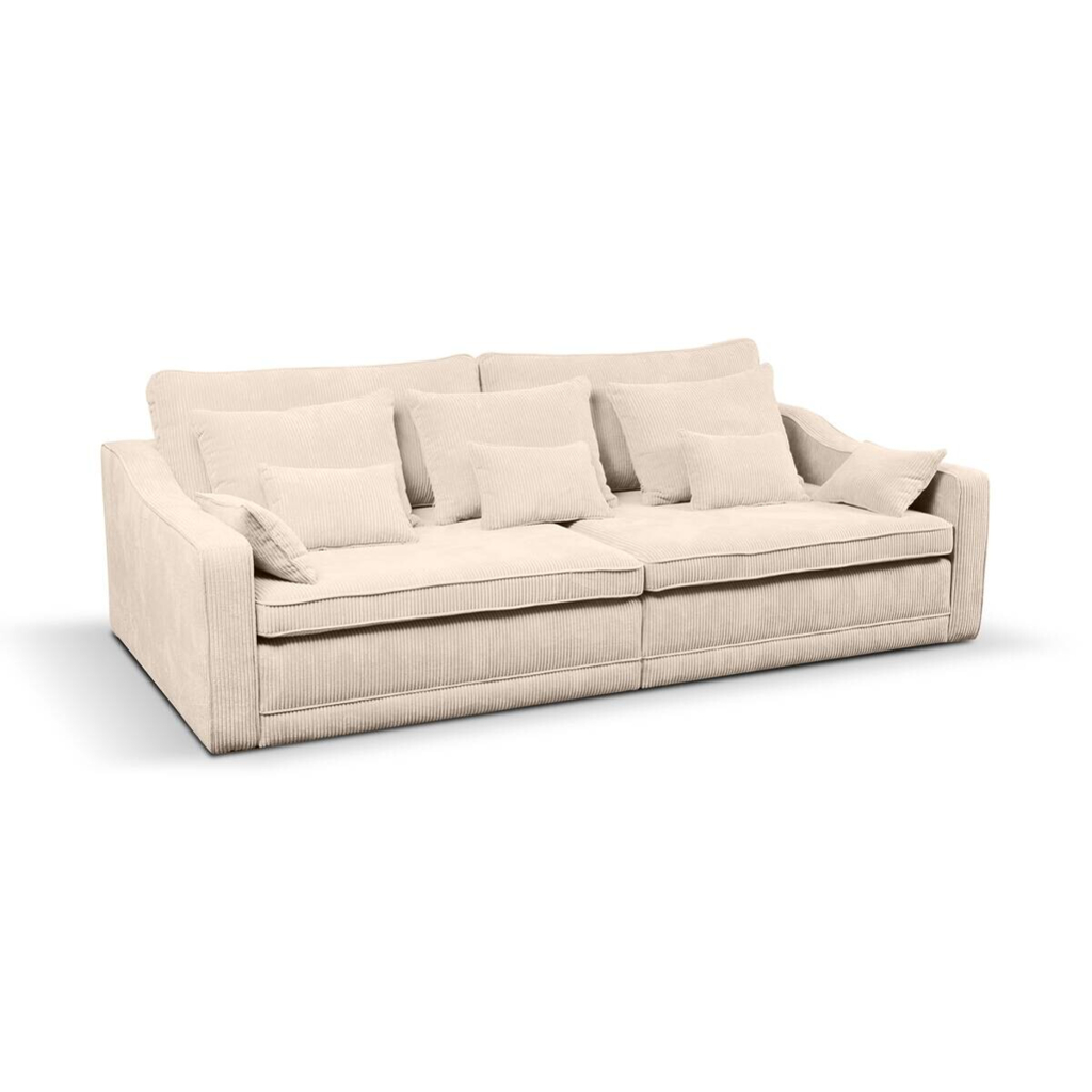 Big Sofa Evora creme Microfaser B/H/T: ca. 276x71x137 cm
