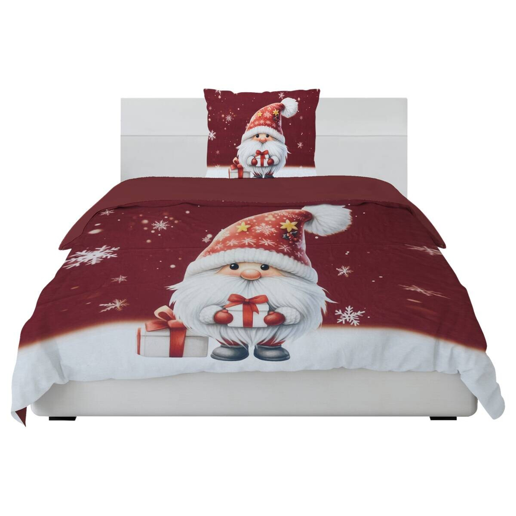 Microfaser Wende Bettwäsche Fleece rot Polyester B/L: ca. 135x200 cm