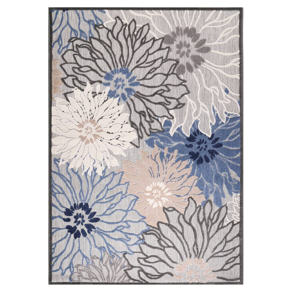 Sanat Outdoorteppich FLORAL grau B/L: ca. 60x110 cm 599902500