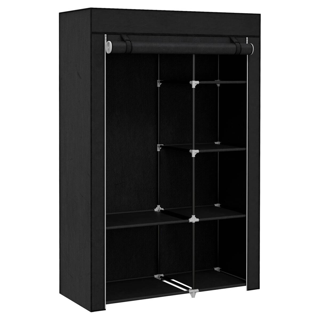 HOMCOM Kleiderschrank schwarz Polypropylen B/H/L: ca. 43x103x162,5 cm