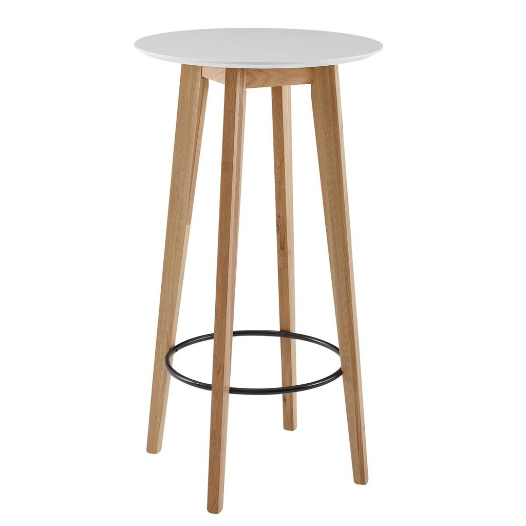 Bartisch weiß matt natur MDF B/H/T: ca. 60x110x60 cm