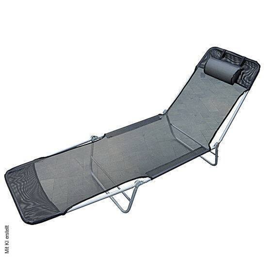 Outsunny Gartenliege schwarz Stahl B/H/L: ca. 56x24,5x182 cm