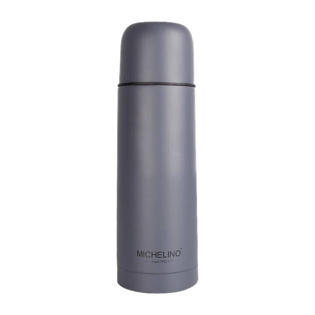 MICHELINO Isolierflasche grau Edelstahl