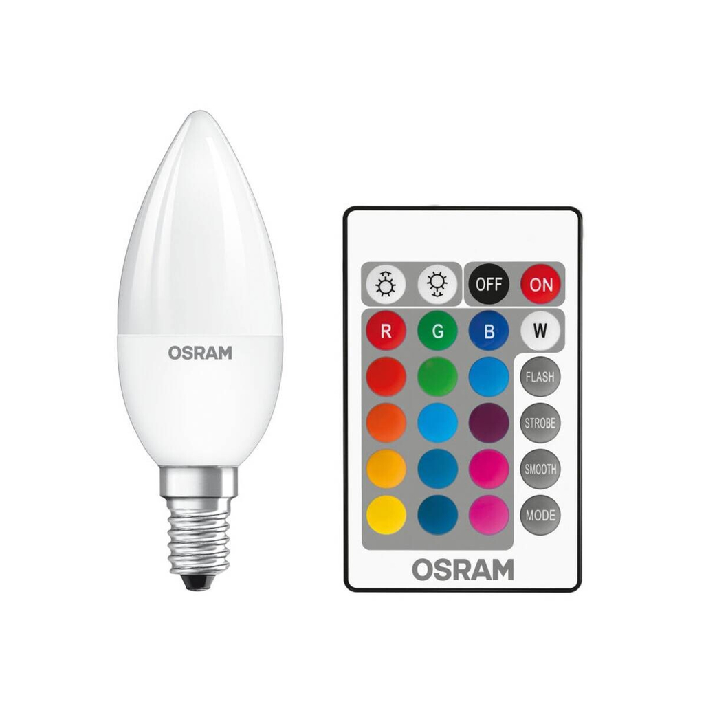 OSRAM LED-Leuchtmittel Kerze RGBW mit Fernbedienung AC45046 E14