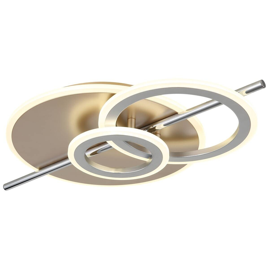 GLOBO LED-Deckenleuchte Opal champagner Metall B/H/L: ca. 32x8,5x55 cm 1 Brennstellen