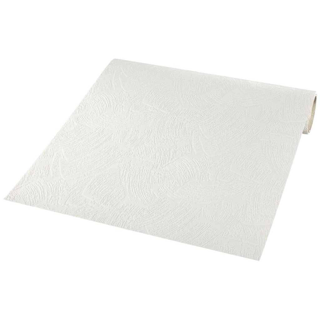 Vinyltapete Putzoptik weiß B/L: ca. 53x1005 cm
