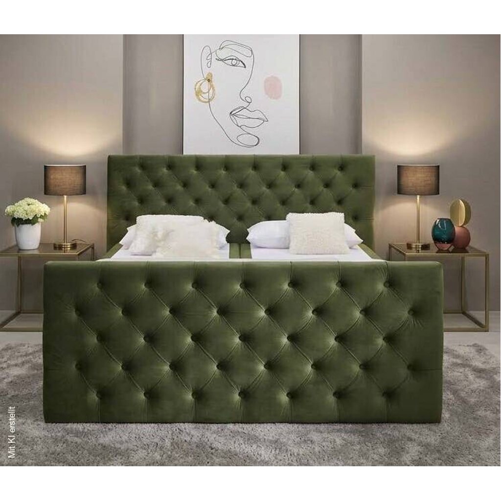 Boxbett Glow olive Liegefläche B/L: ca. 160x200 cm