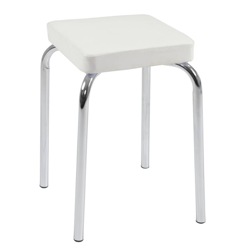 Barhocker Sandra weiß Kunstleder B/H/T: ca. 31x46x31 cm