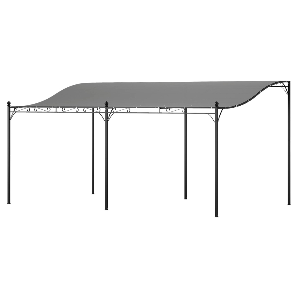 Outsunny Anbaupavillon dunkelgrau Polyester B/H/L: ca. 298x253x491 cm