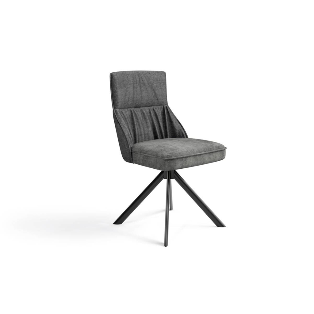 Stuhl CALIFORNIA 2er-Set anthrazit Webstoff B/H/T: ca. 50x89x56 cm