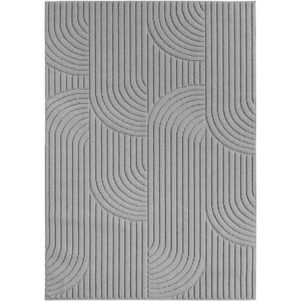 Ayyildiz Kurzflorteppich HELIX silber B/H/L: ca. 120x0,7x170 cm